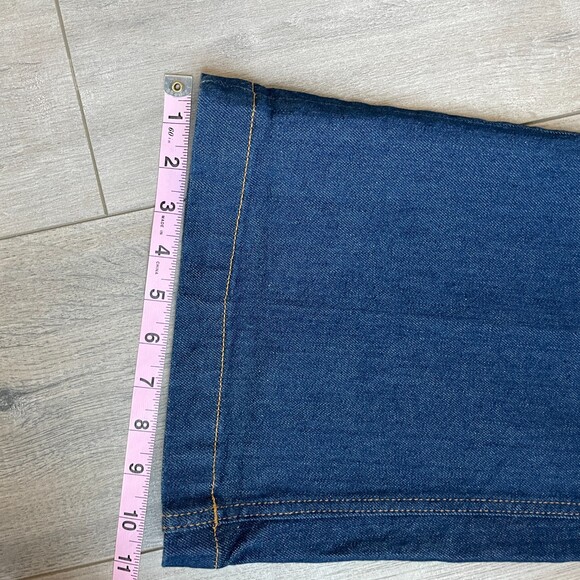 & Other Stories high rise wide leg flare blue jeans size 25 - Picture 9 of 10